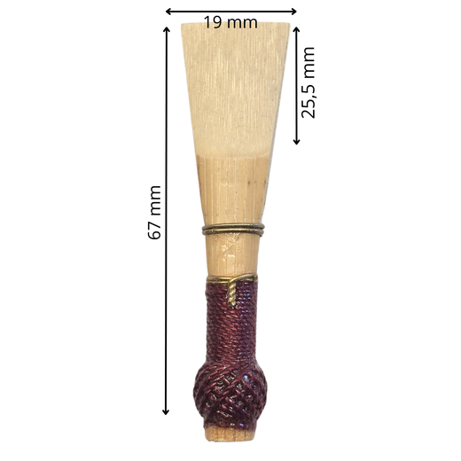 Baroque Bassoon reed, B2 Rieger, historic scrape