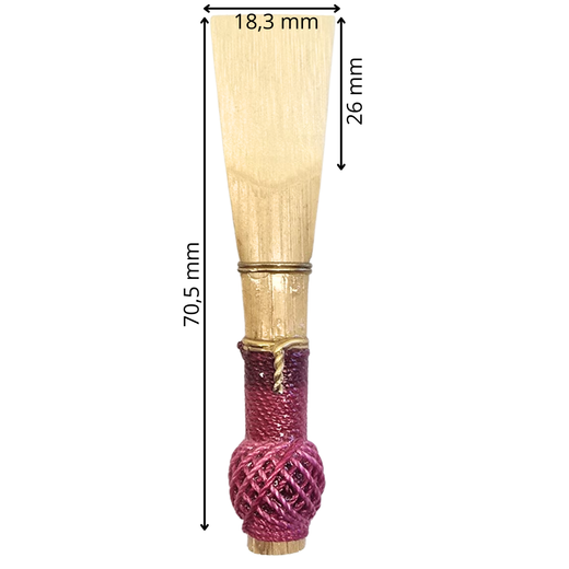 Baroque Bassoon reed, historic scrape