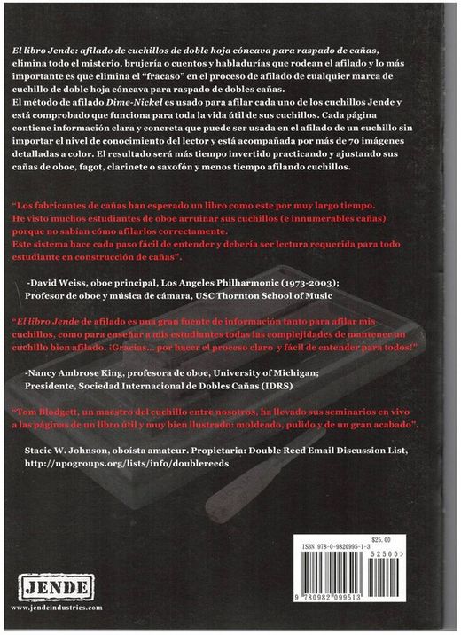 El libro Jende. Afilado de cuchillos