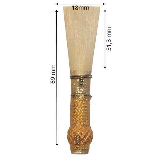 Baroque Bassoon reed, shape 25