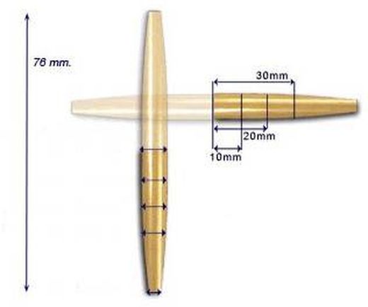 Oboe cane gouged and shaped