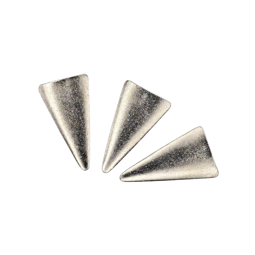 Triangular metal plaque